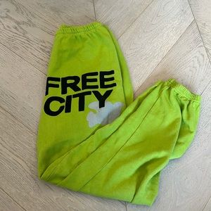 Free City sweatpants, size xs, green